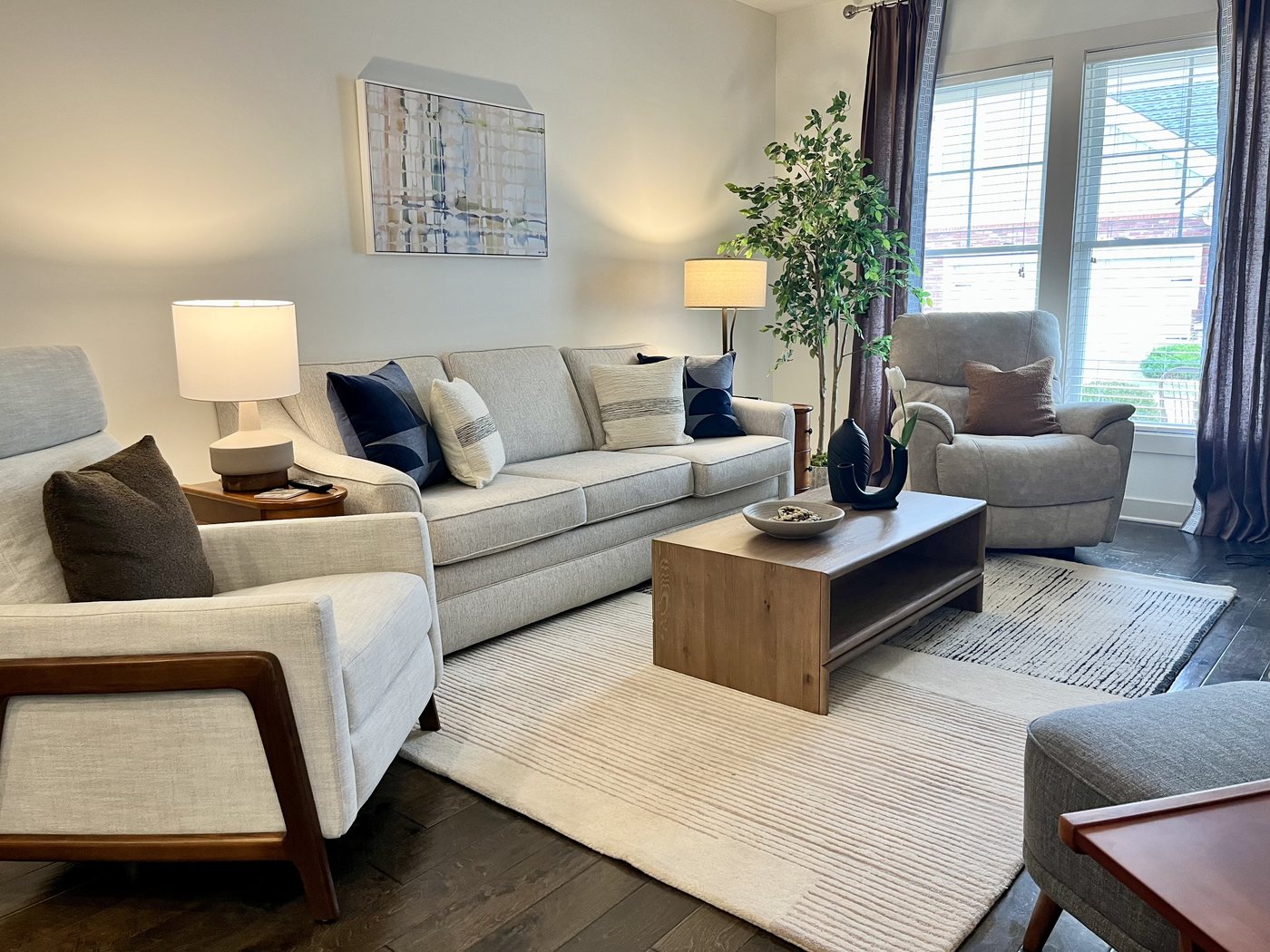 Family room after the Nelson Home & Company transformation