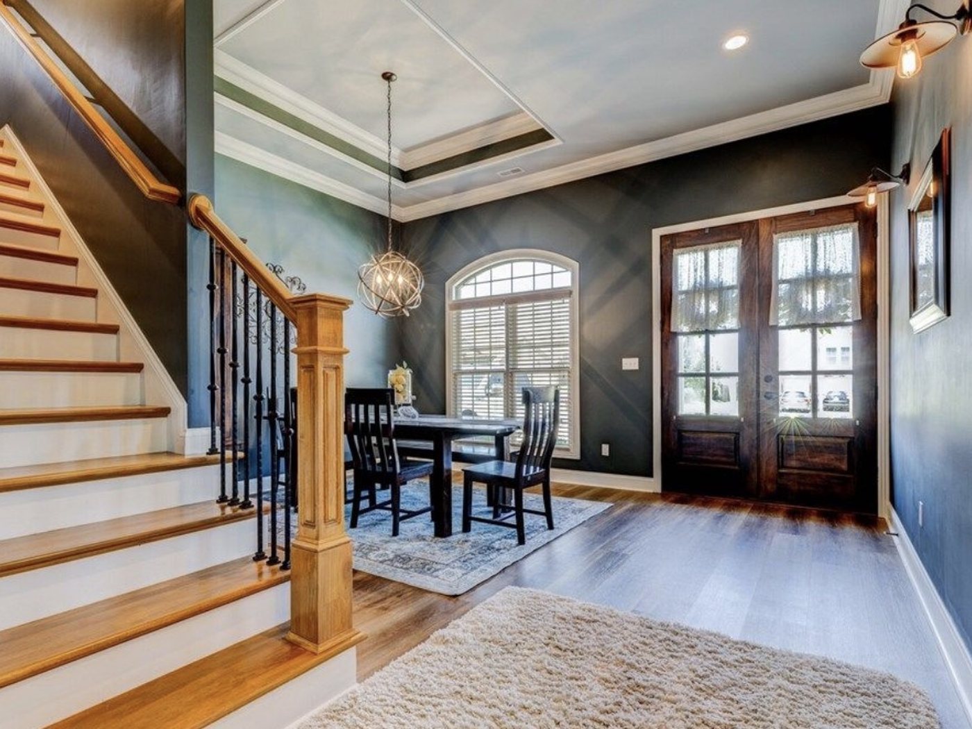 Sitting room off the entry before the Nelson Home & Company transformation